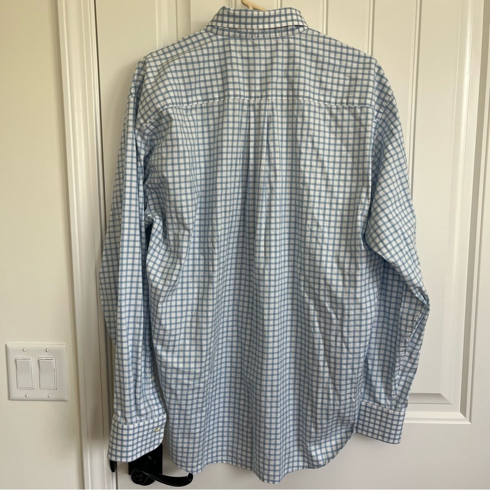 Peter Millar Men’s Light Blue Plaid Long Sleeve Button Down XL - Picture 3 of 5